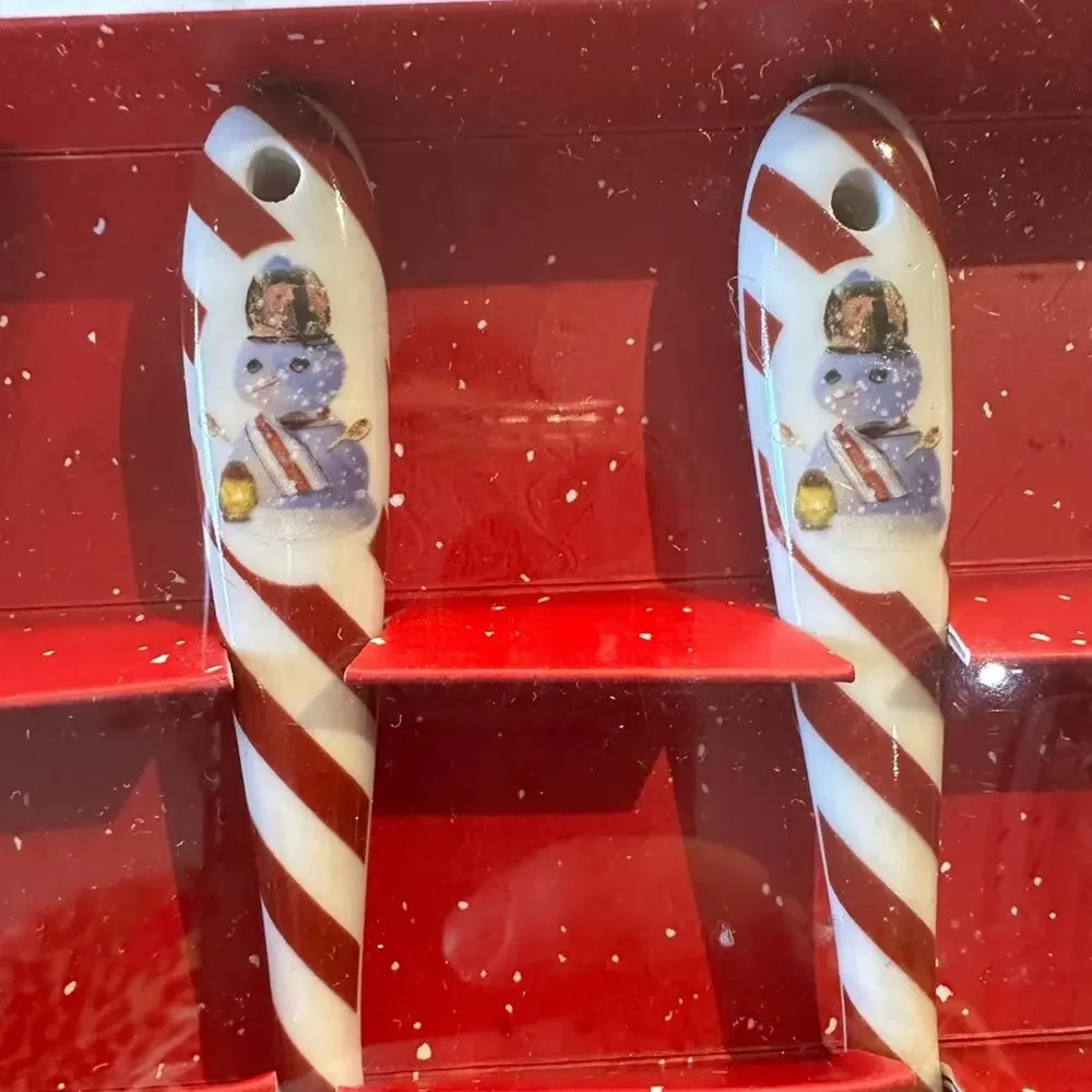 Williams Sonoma Nordic Elf Ceramic Spoon Set NIB